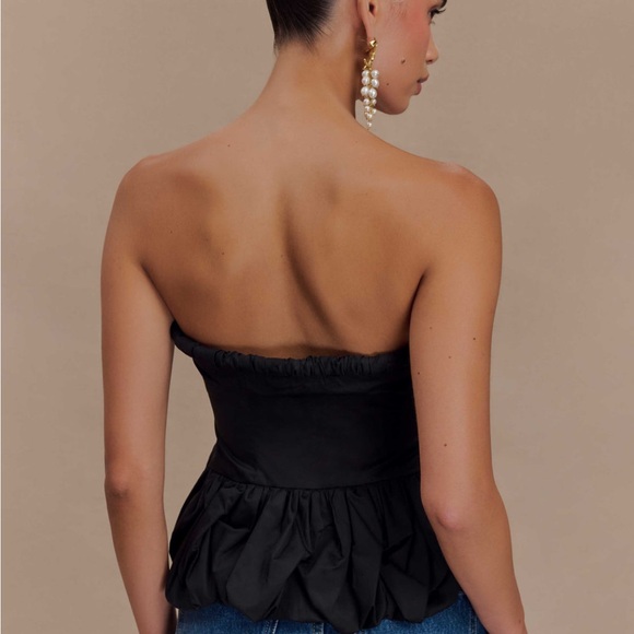 Cora Ruched Strapless Top - Picture 2 of 7